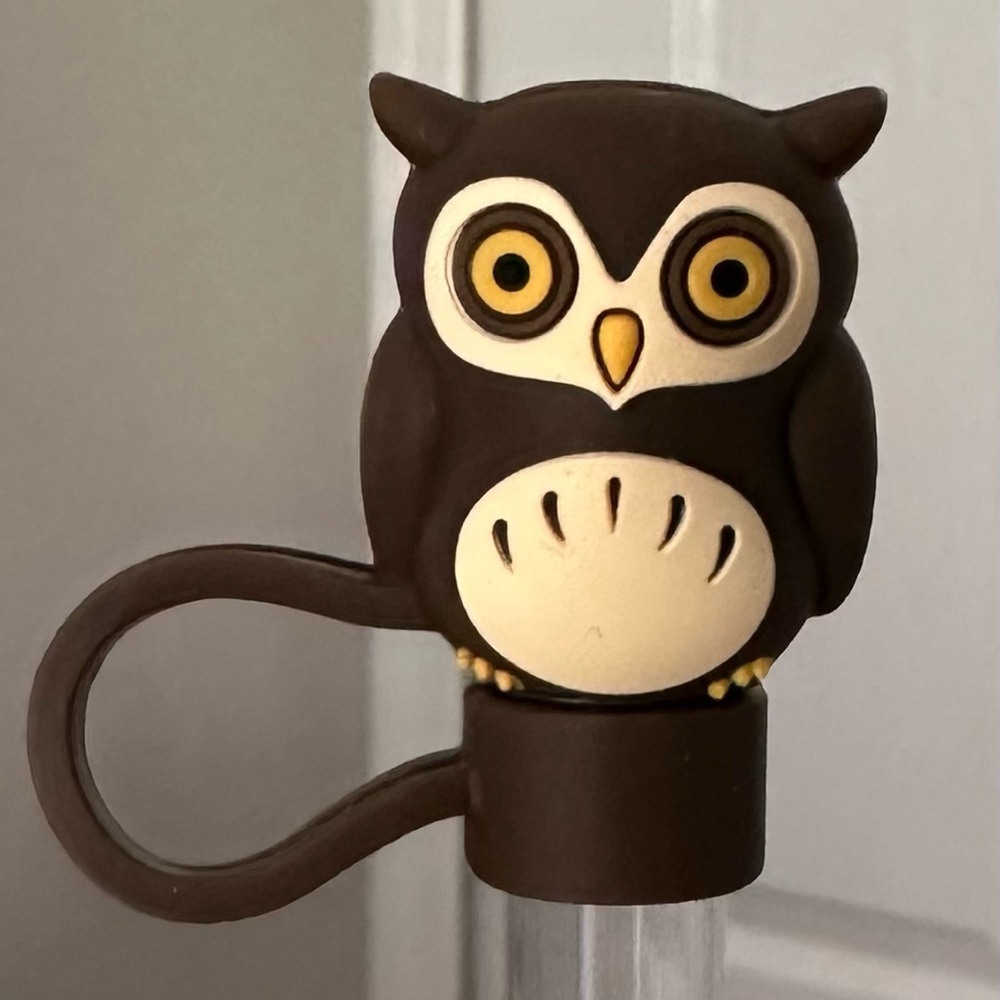 Brown Owl Silicone 10mm / 0.4 in Straw Topper Cap Accessory